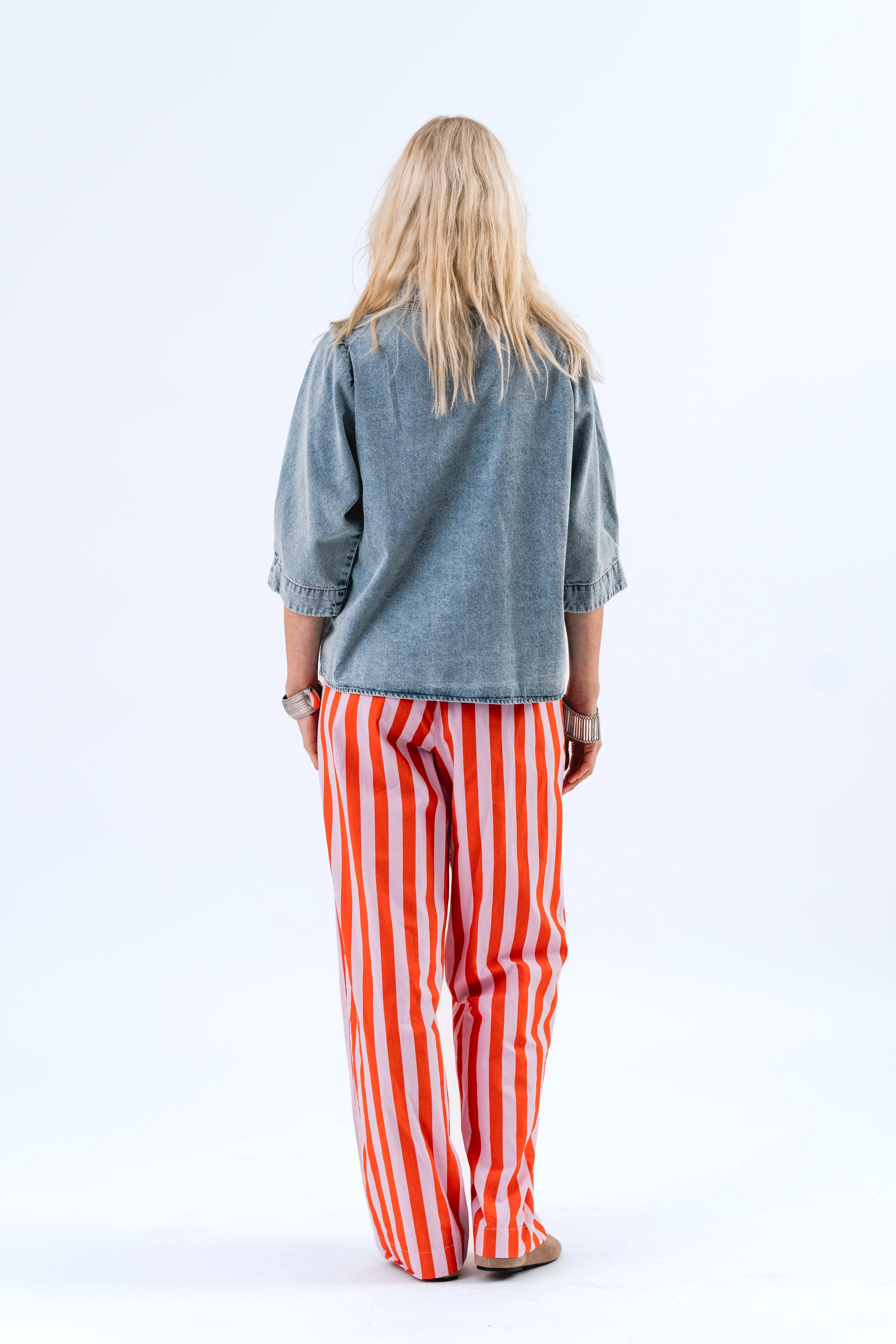 25107-1006 Blou Bonoll Shirt Ss Washed-Denim