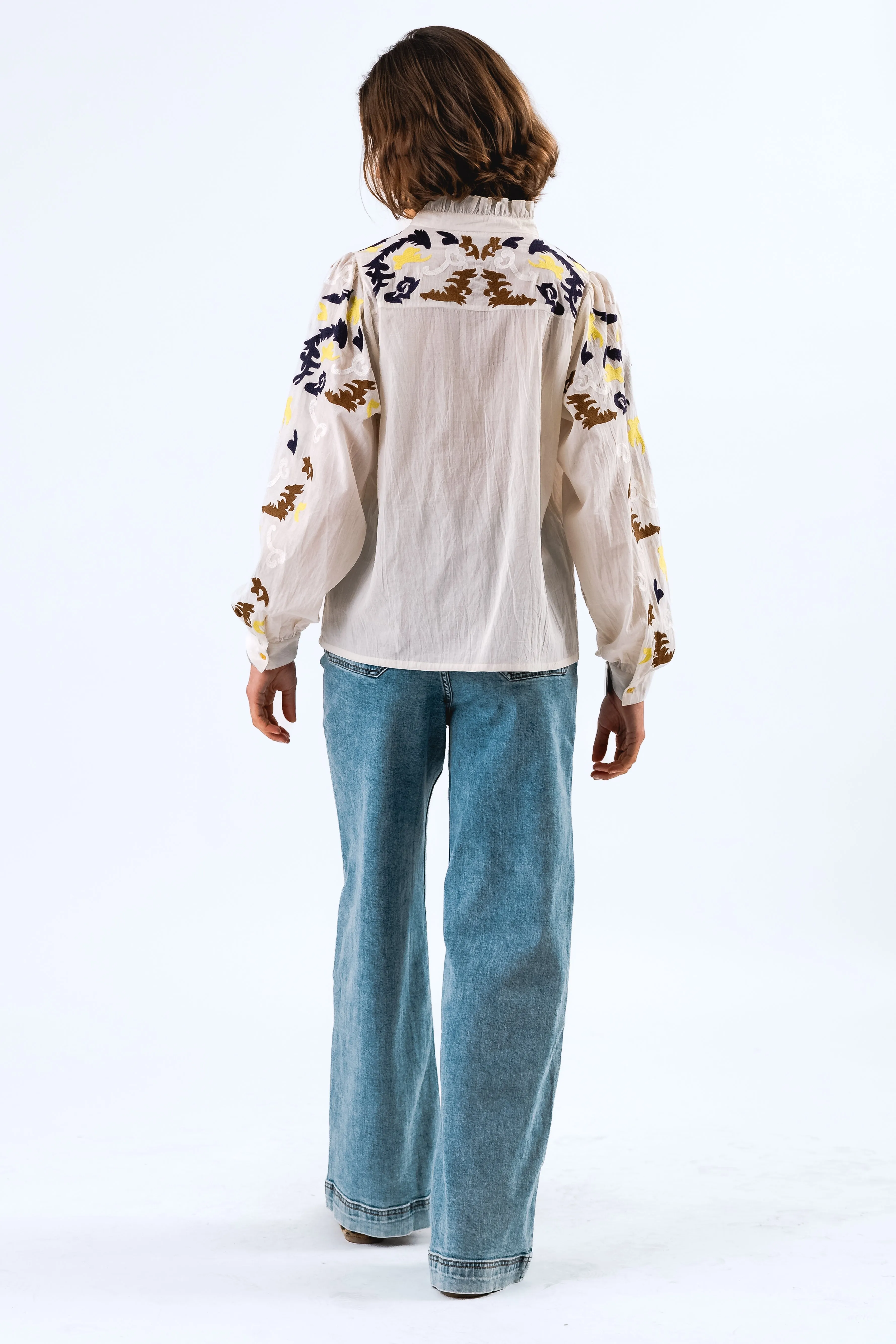 25147-1090 Blou Fengall Shirt Ls White