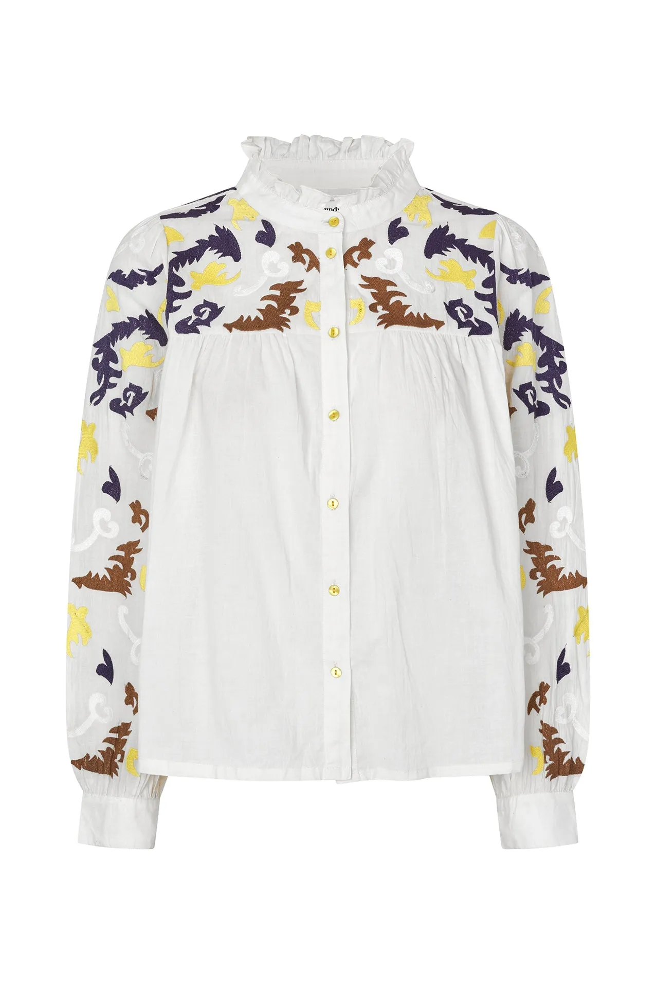 25147-1090 Blou Fengall Shirt Ls White