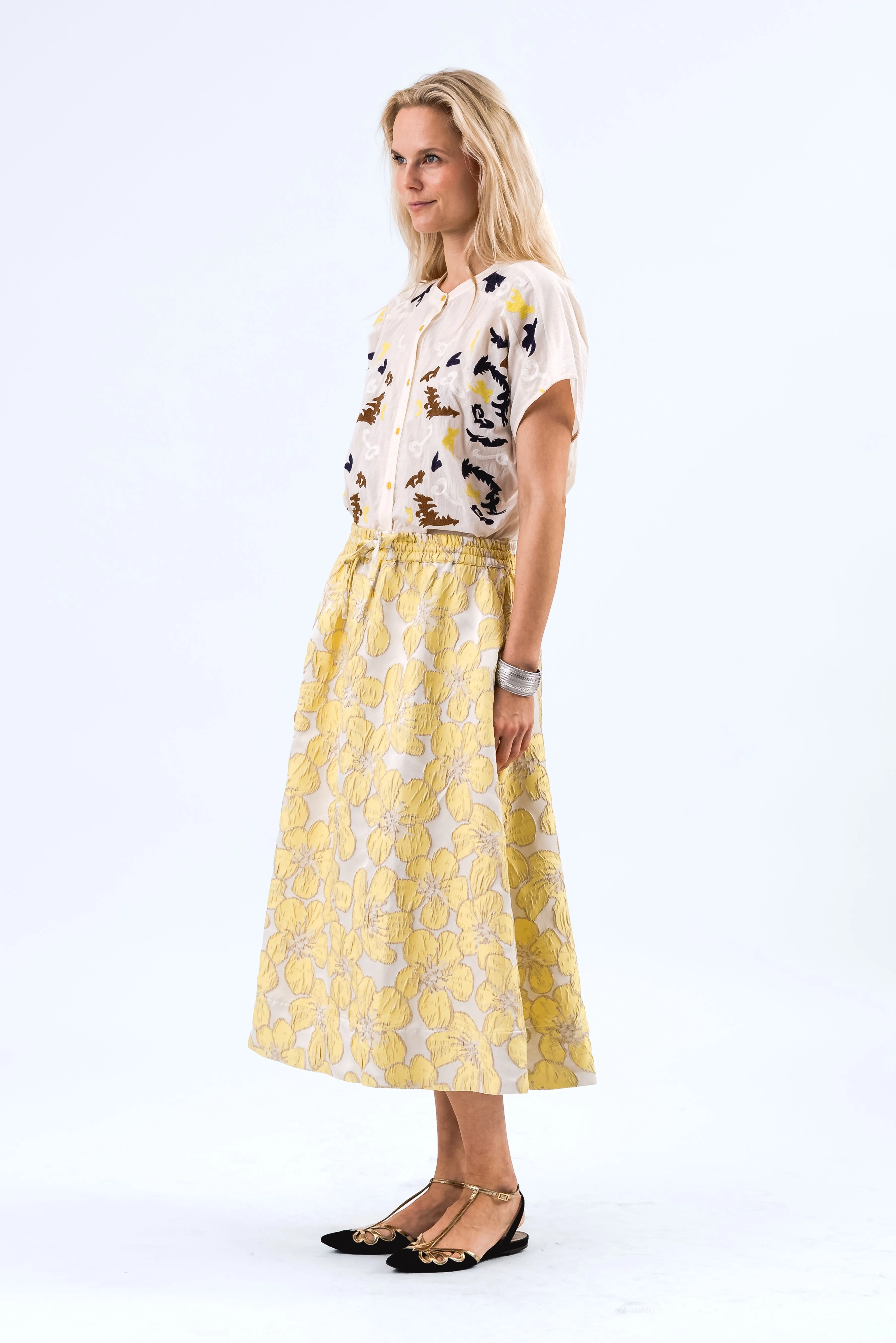 25147-1094 Blou Myall Shirt Ss White