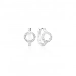 925 Sterling silver Biella Creolo Piccolo Earrings SJ-E3532-CZ Sif Jakobs Jewellery