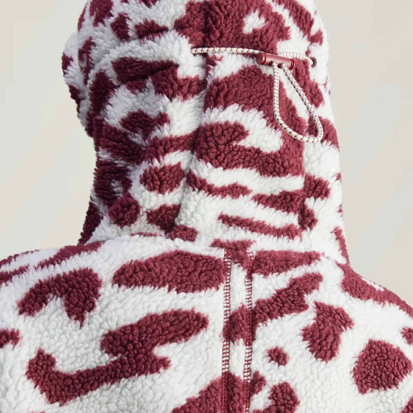 Adidas by Stella McCartney Jacquard Fleece Jacket Women's XL Red Full Zip ERK696