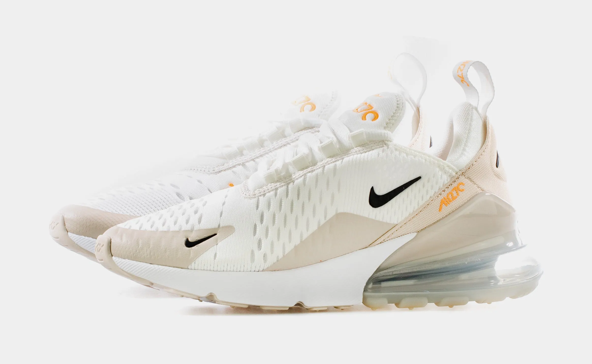 Air Max 270 Desert Sand Womens Running Shoe (White/Beige/Black)