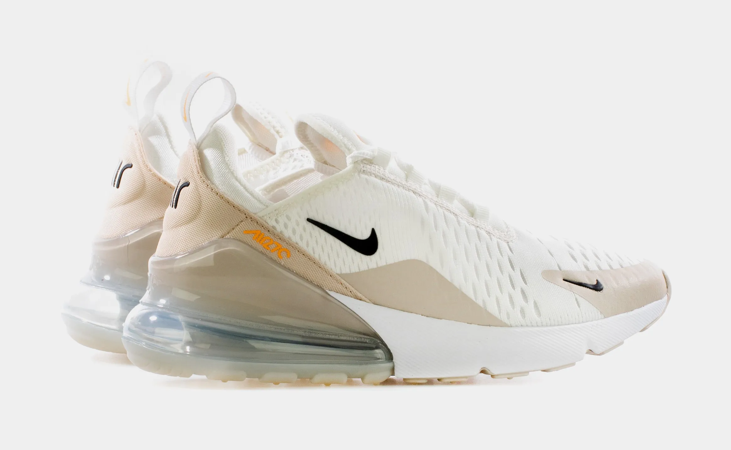 Air Max 270 Desert Sand Womens Running Shoe (White/Beige/Black)