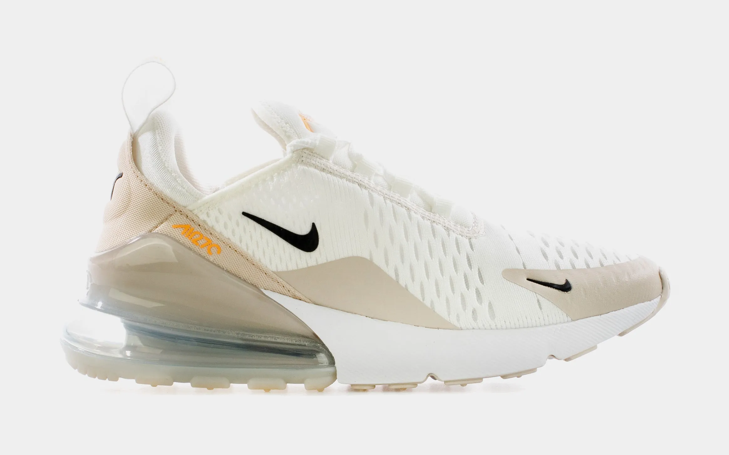 Air Max 270 Desert Sand Womens Running Shoe (White/Beige/Black)