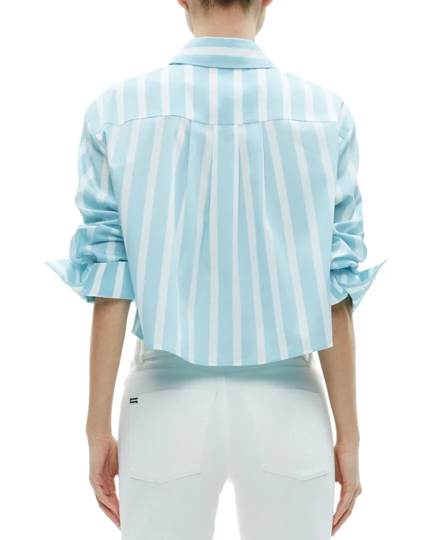 alice   olivia Finely Crop Oversized Shirt