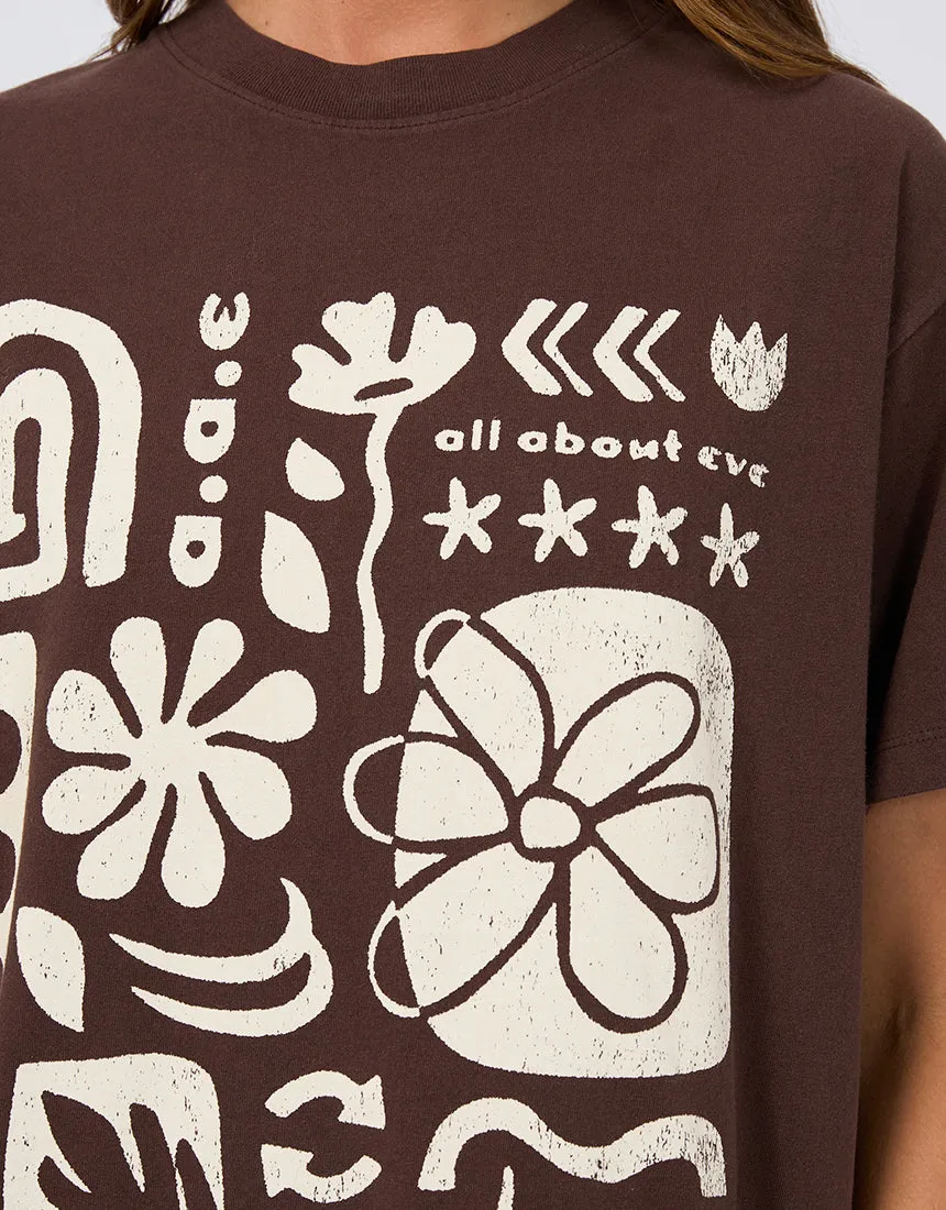 All About Eve Elements Oversized Tee Brown