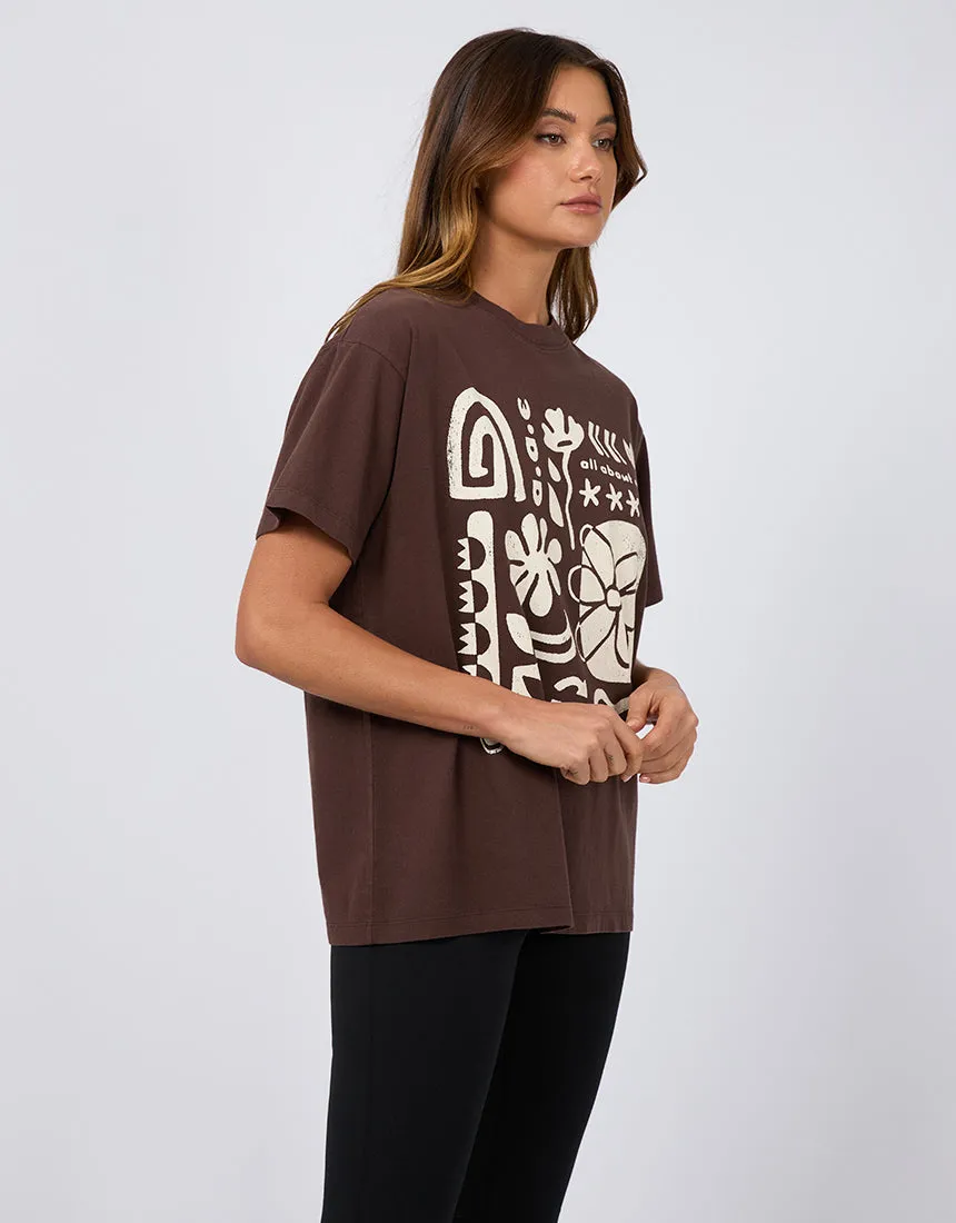 All About Eve Elements Oversized Tee Brown