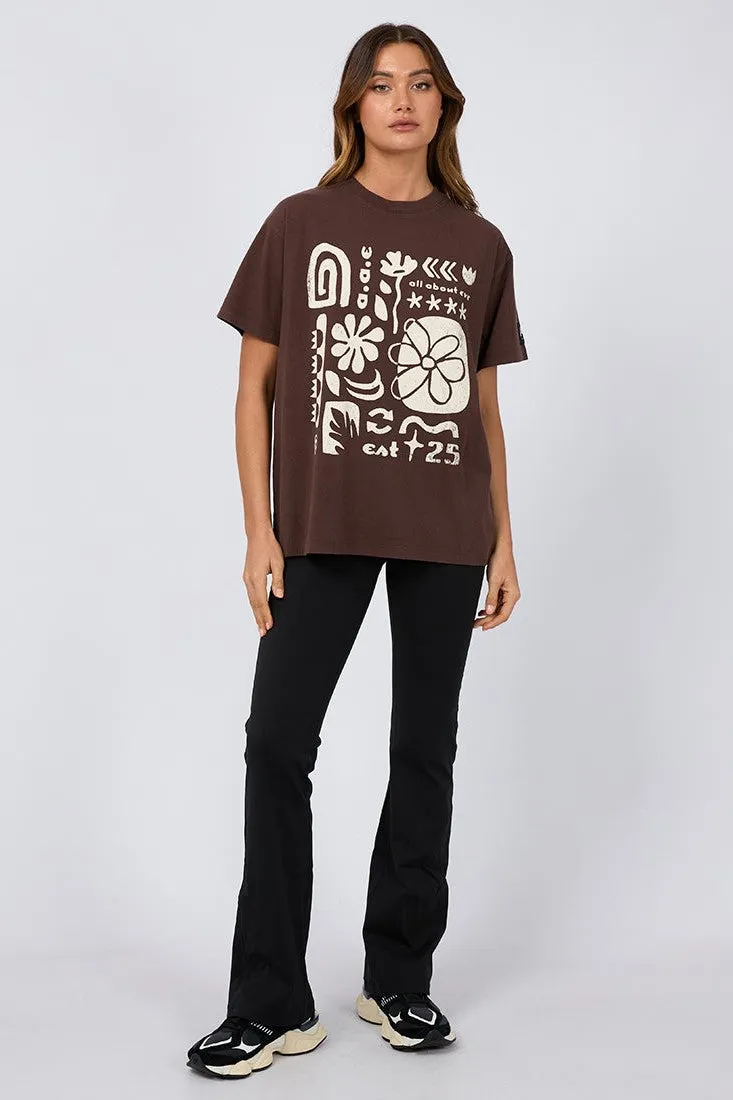 All About Eve Elements Oversized Tee Brown