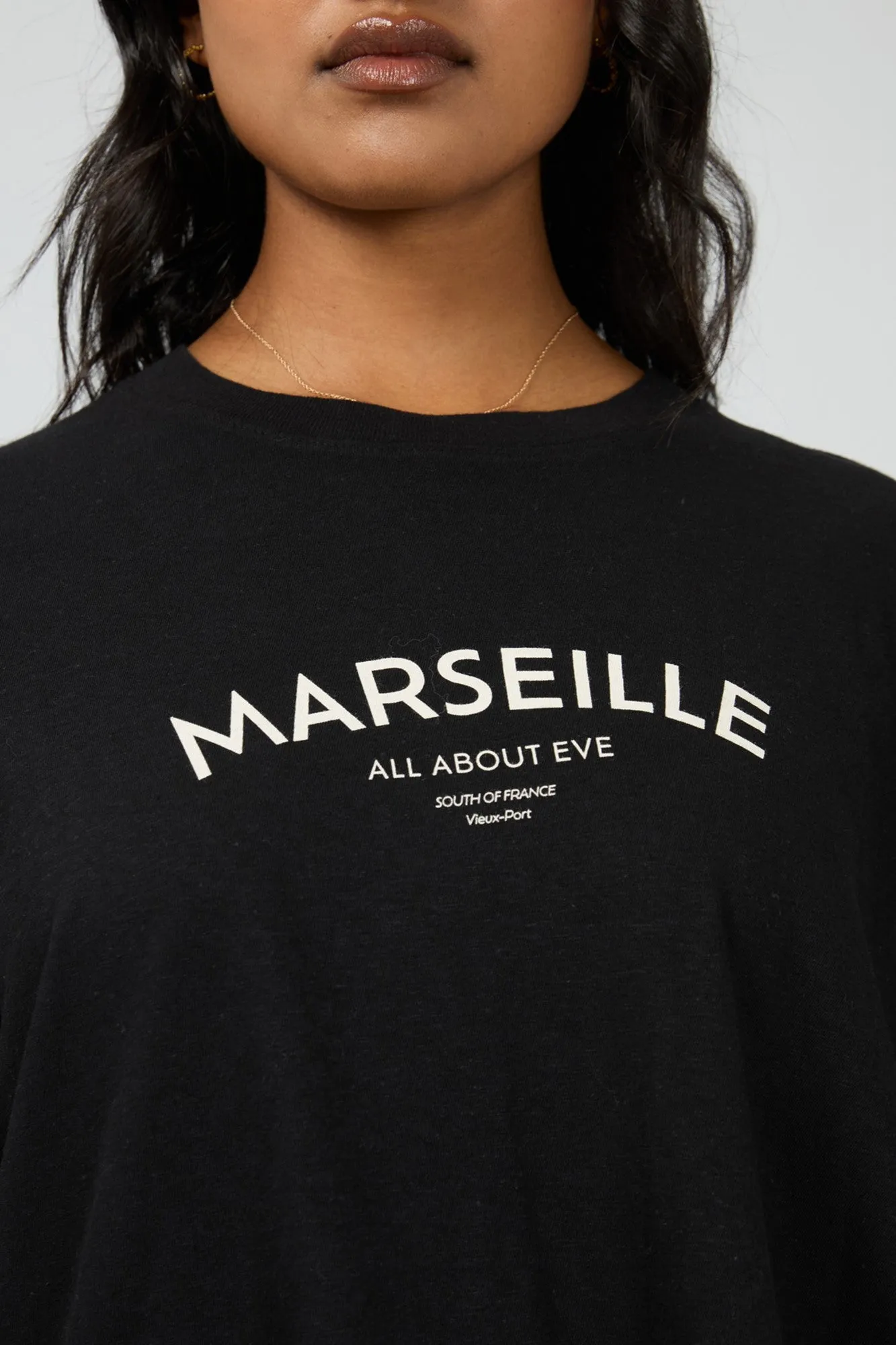 All About Eve Marseille Oversized Tee Washed Black