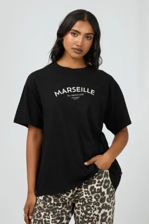 All About Eve Marseille Oversized Tee Washed Black