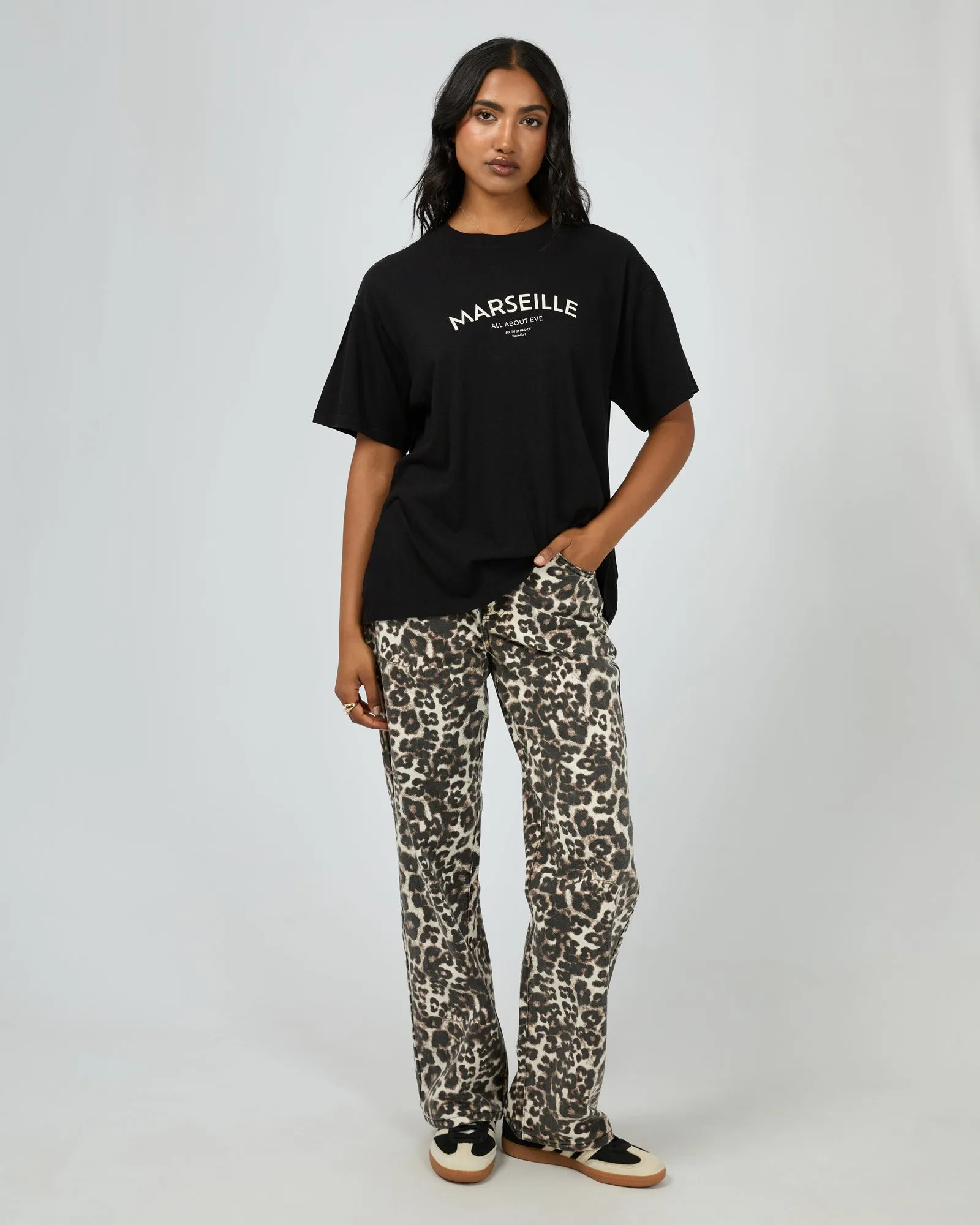All About Eve Marseille Oversized Tee Washed Black