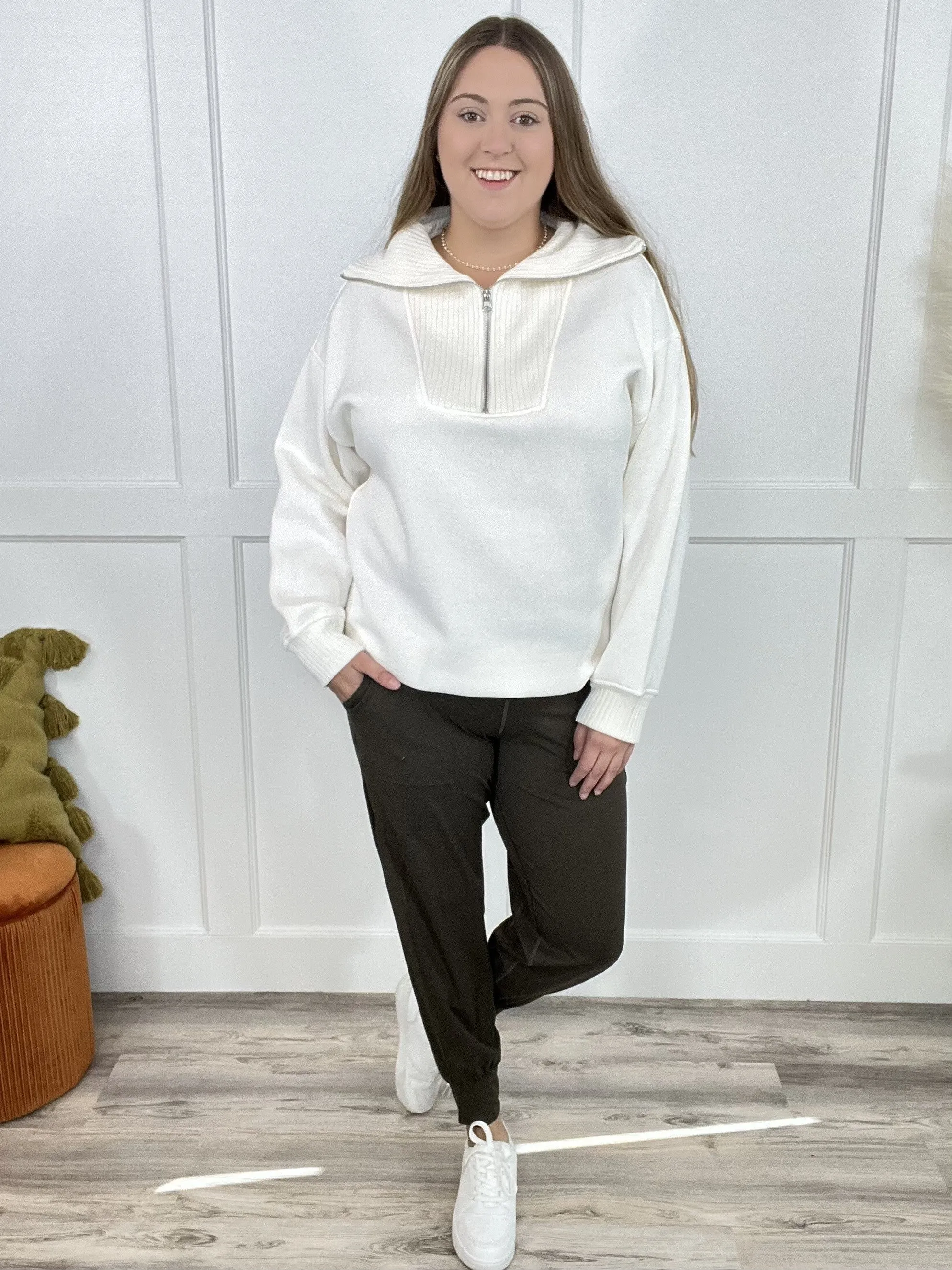 Alone Time Women's Rib Cuff Sweatshirt