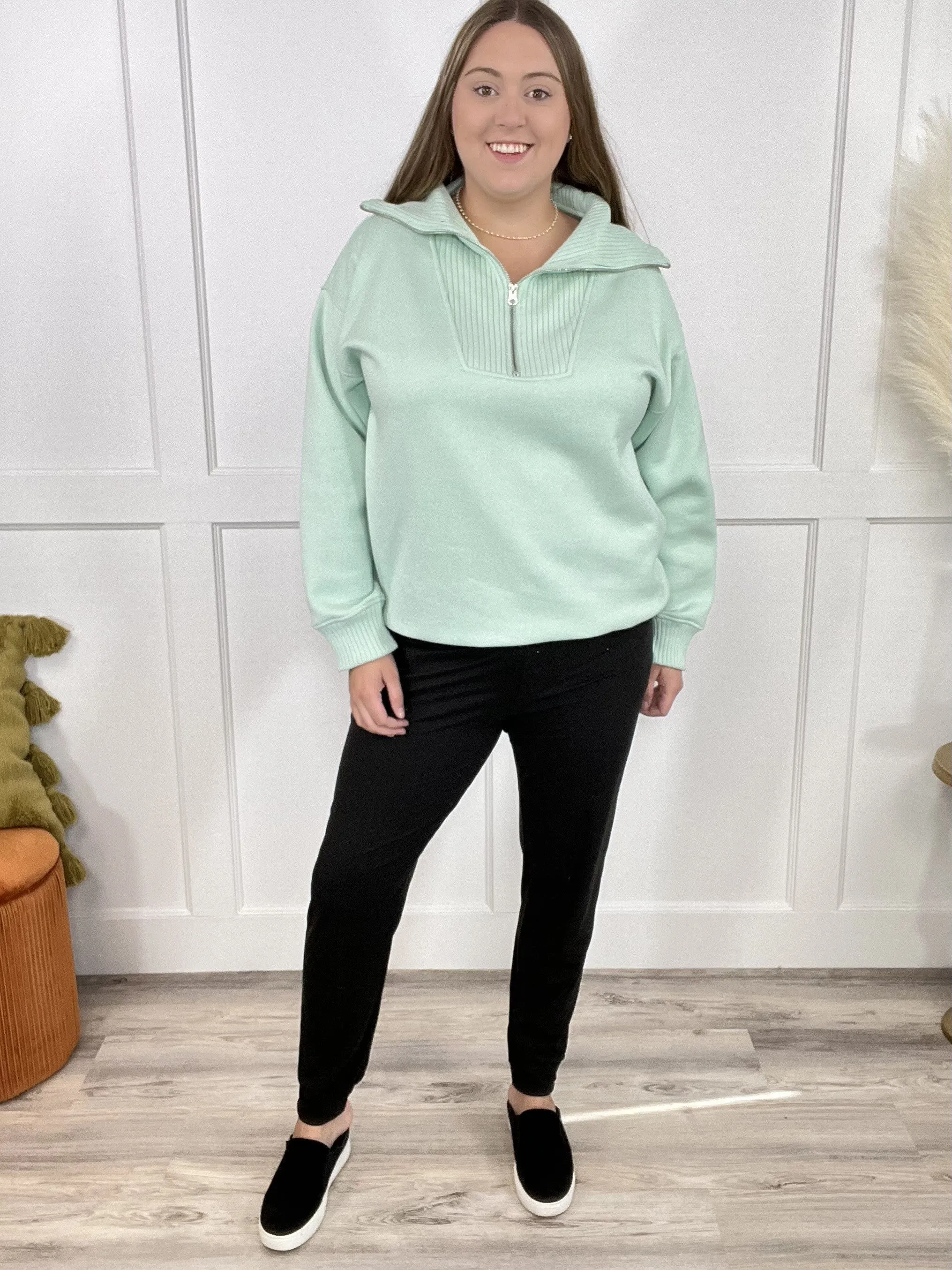 Alone Time Women's Rib Cuff Sweatshirt
