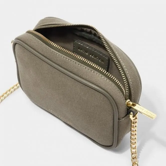 Amalfi Canvas Millie Crossbody Bag in Khaki KLB2759 Katie Loxton Jewelry And Accessories