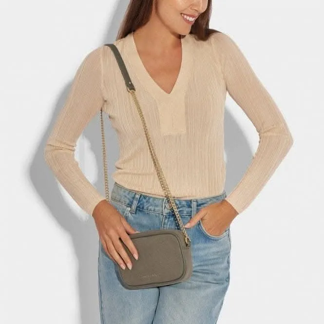 Amalfi Canvas Millie Crossbody Bag in Khaki KLB2759 Katie Loxton Jewelry And Accessories