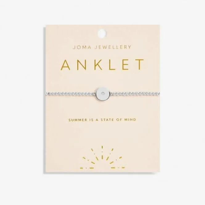 Anklet Minstrel Silver Plated Anklet 23cm Stretch Anklet 6944 Joma Jewellery