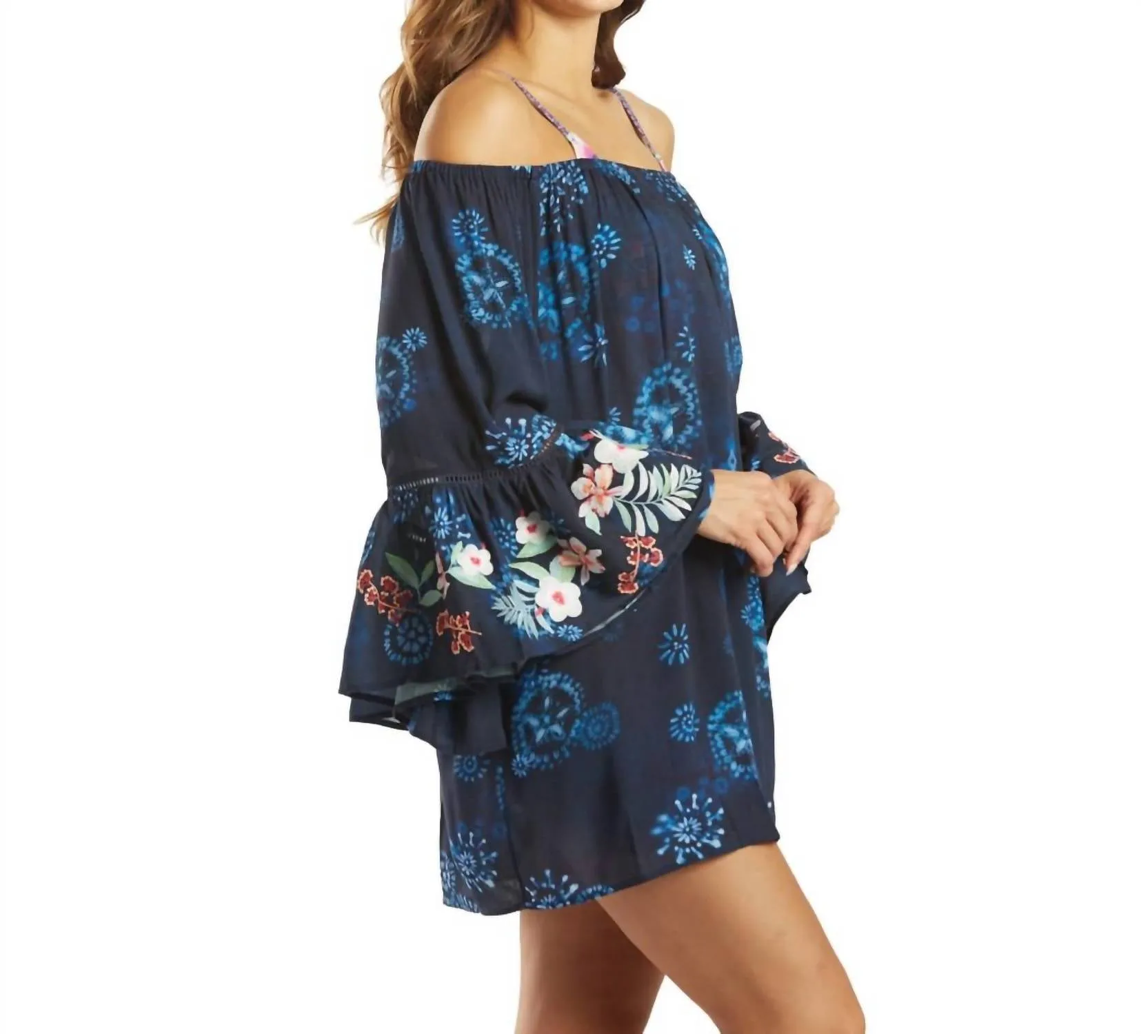Annia Off The Shoulder Cover Up In Multi