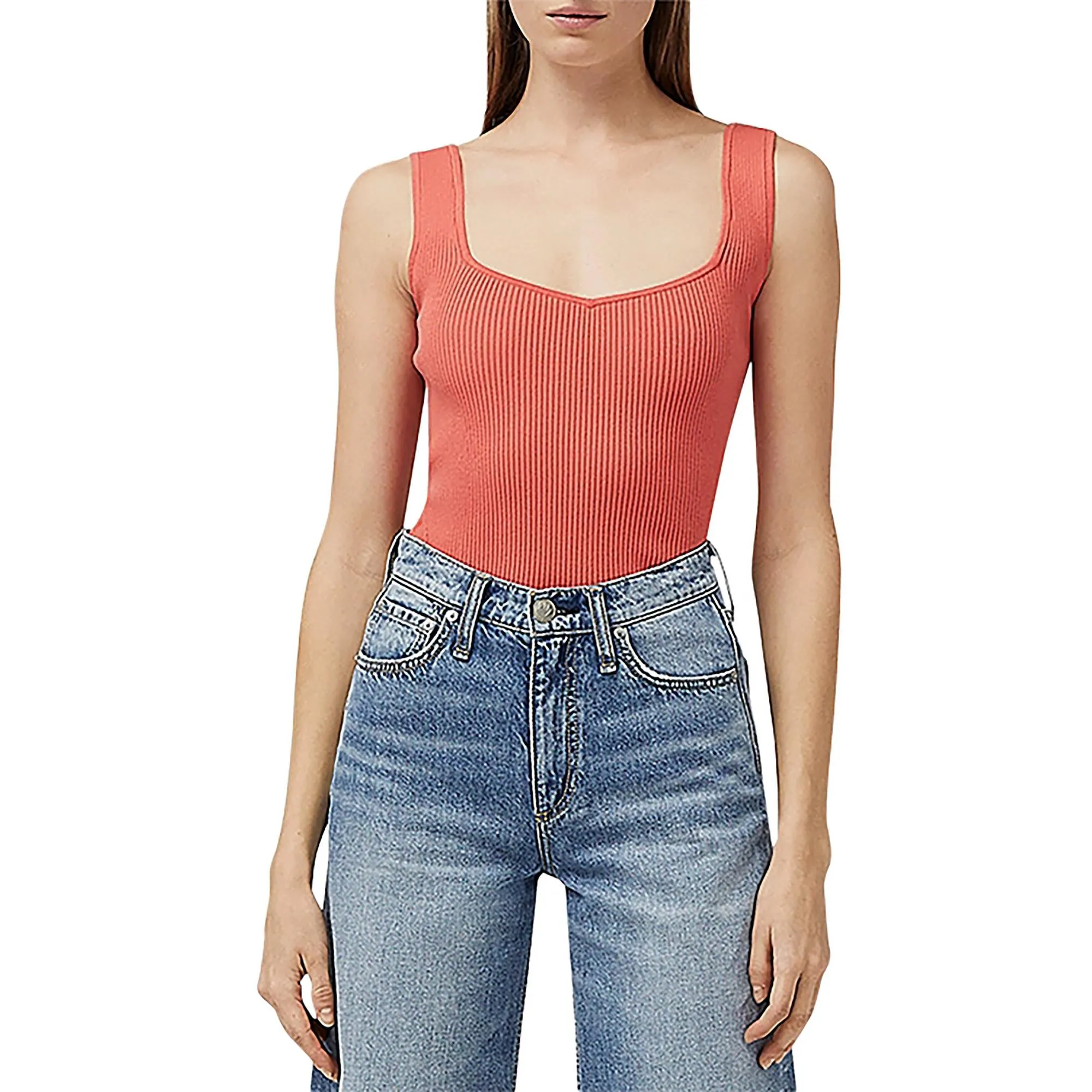 Asher Womens Ribbed Viscose Tank Top