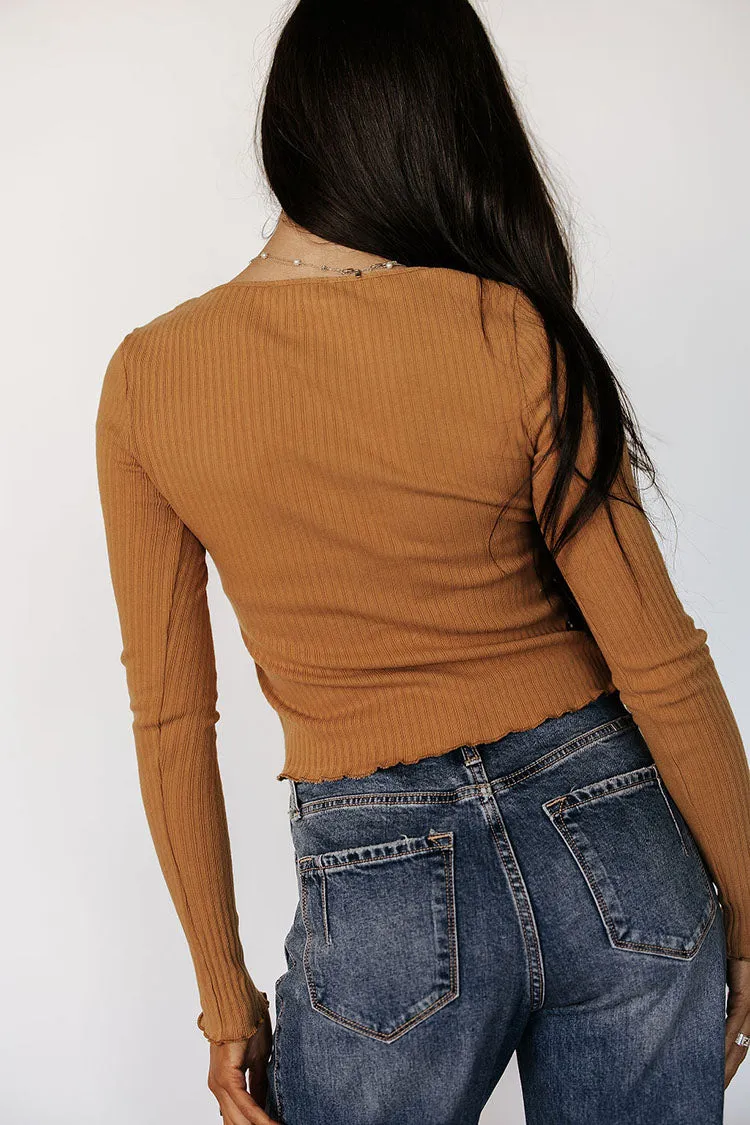 August Button Top - Honey