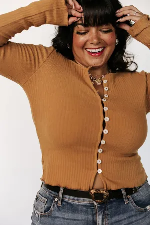 August Button Top - Honey