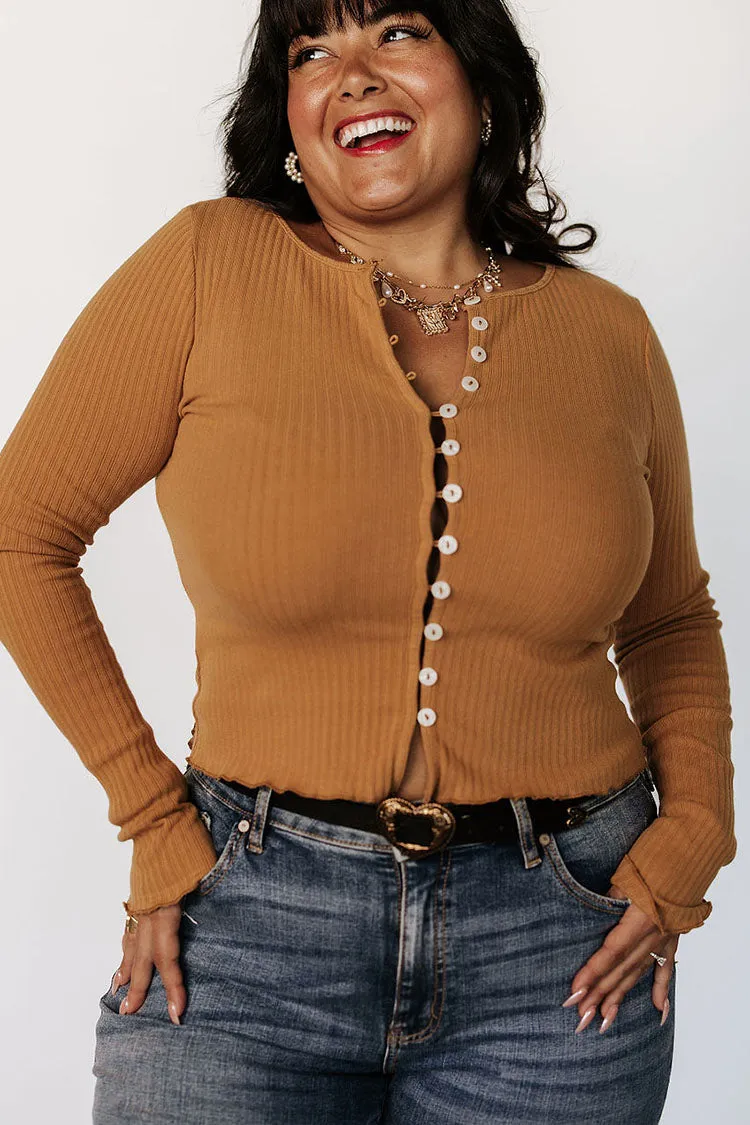 August Button Top - Honey