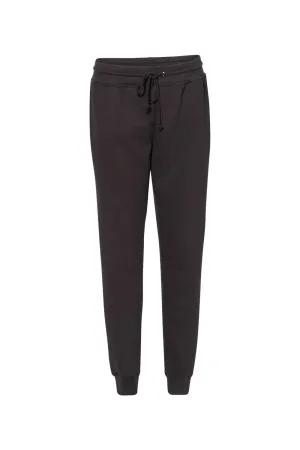Badger Womens Athletic Fleece Jogger Sweatpants w/ Pockets - Black
