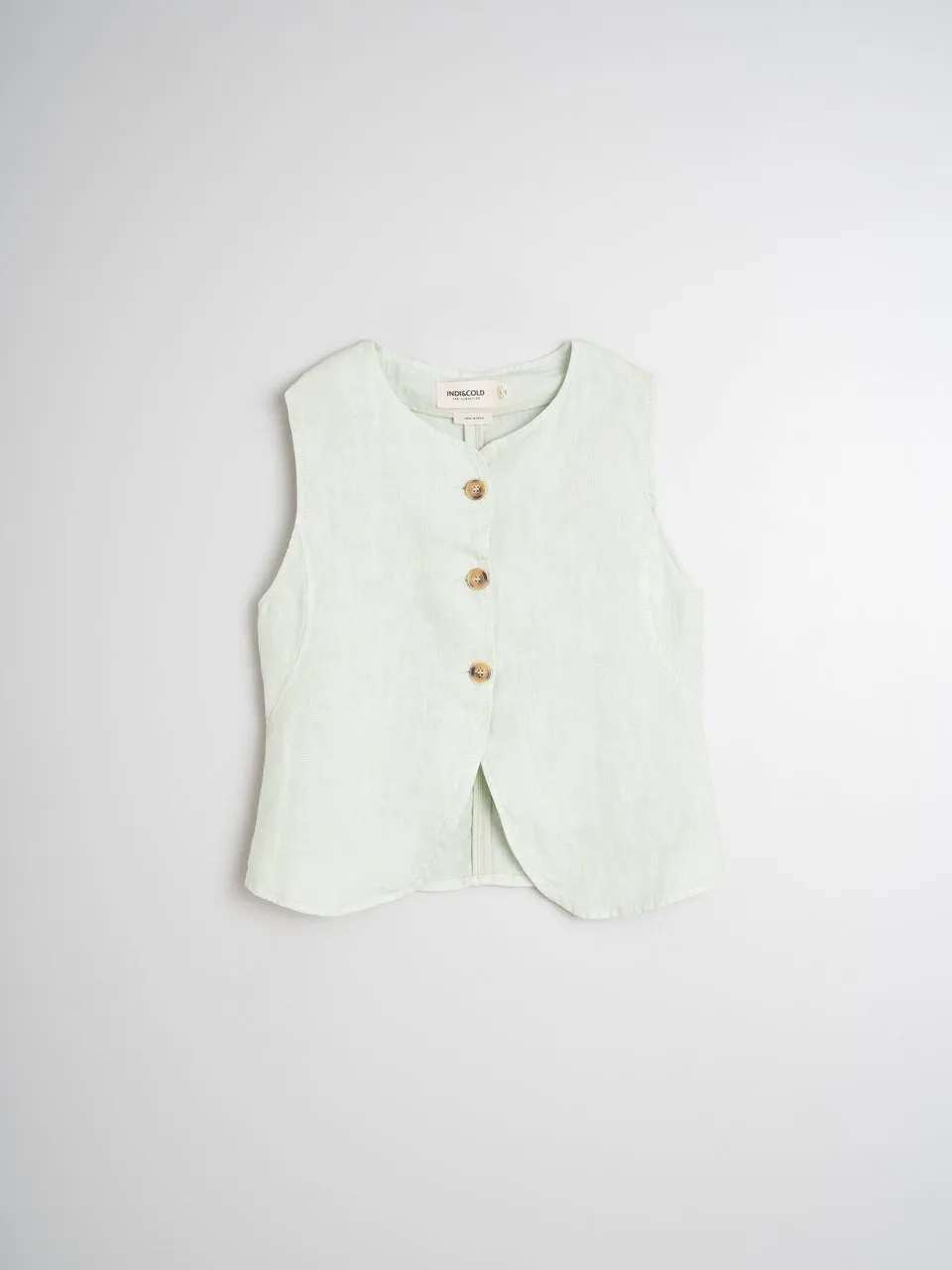 Basic Linen Vest Cc251 Agua