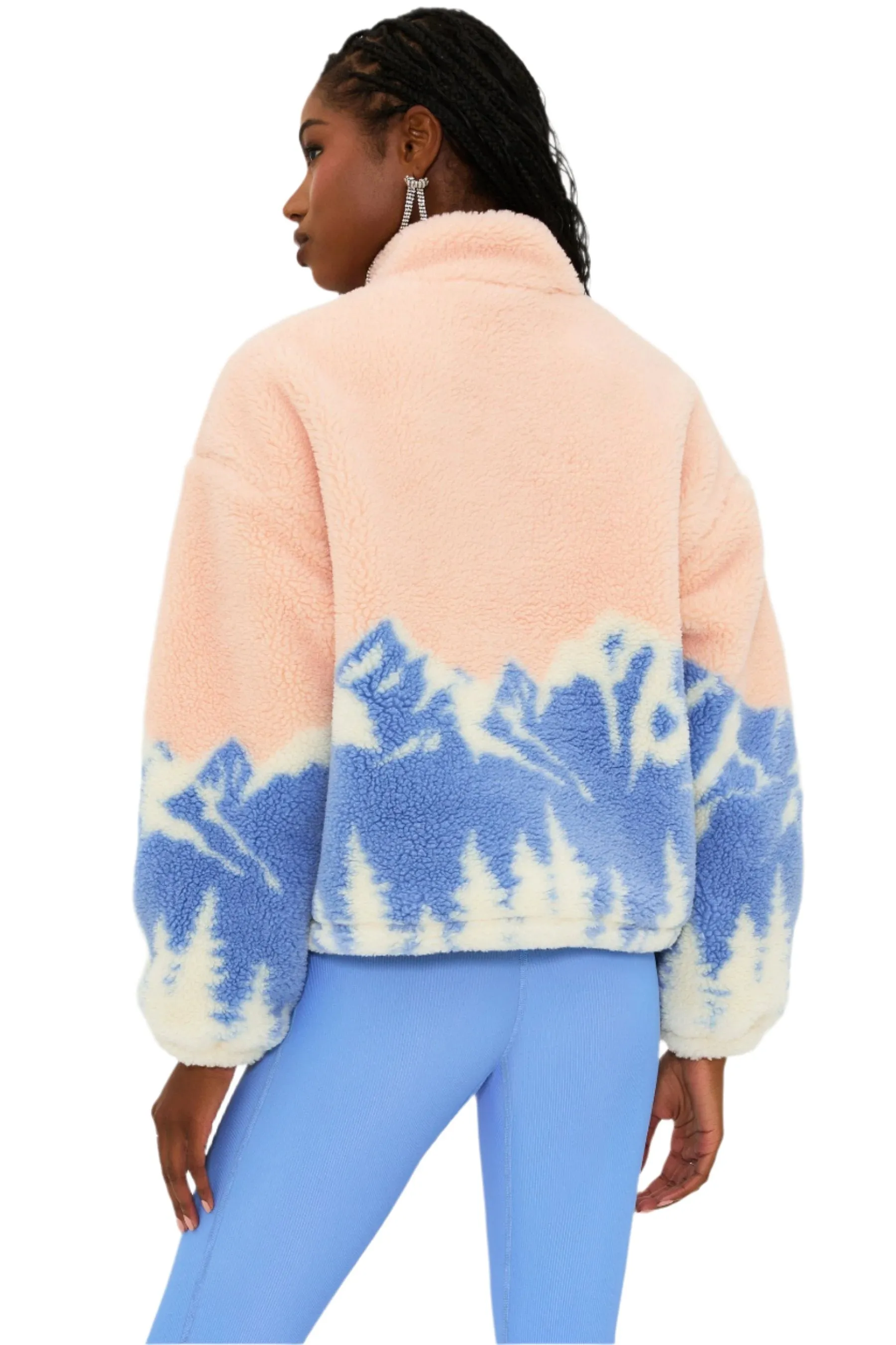 Beach Riot Leona Sherpa Half Zip Top Alps