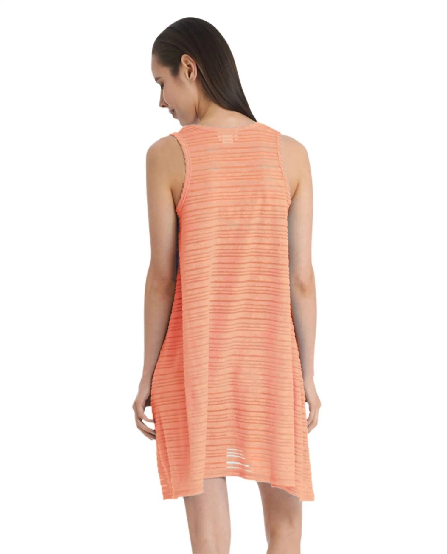 Belize V-Neck Handkerchief Cover Up In Coral