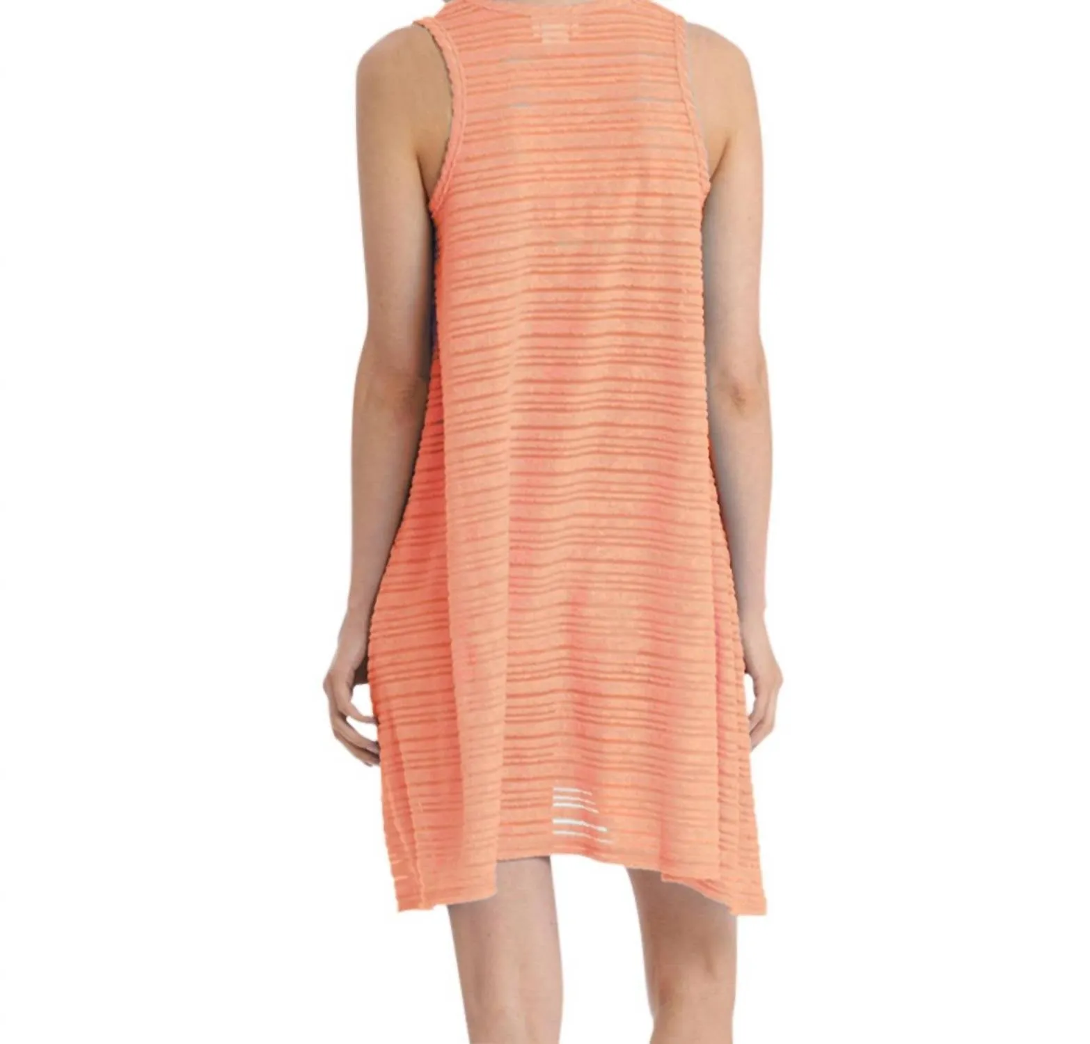 Belize V-Neck Handkerchief Cover Up In Coral