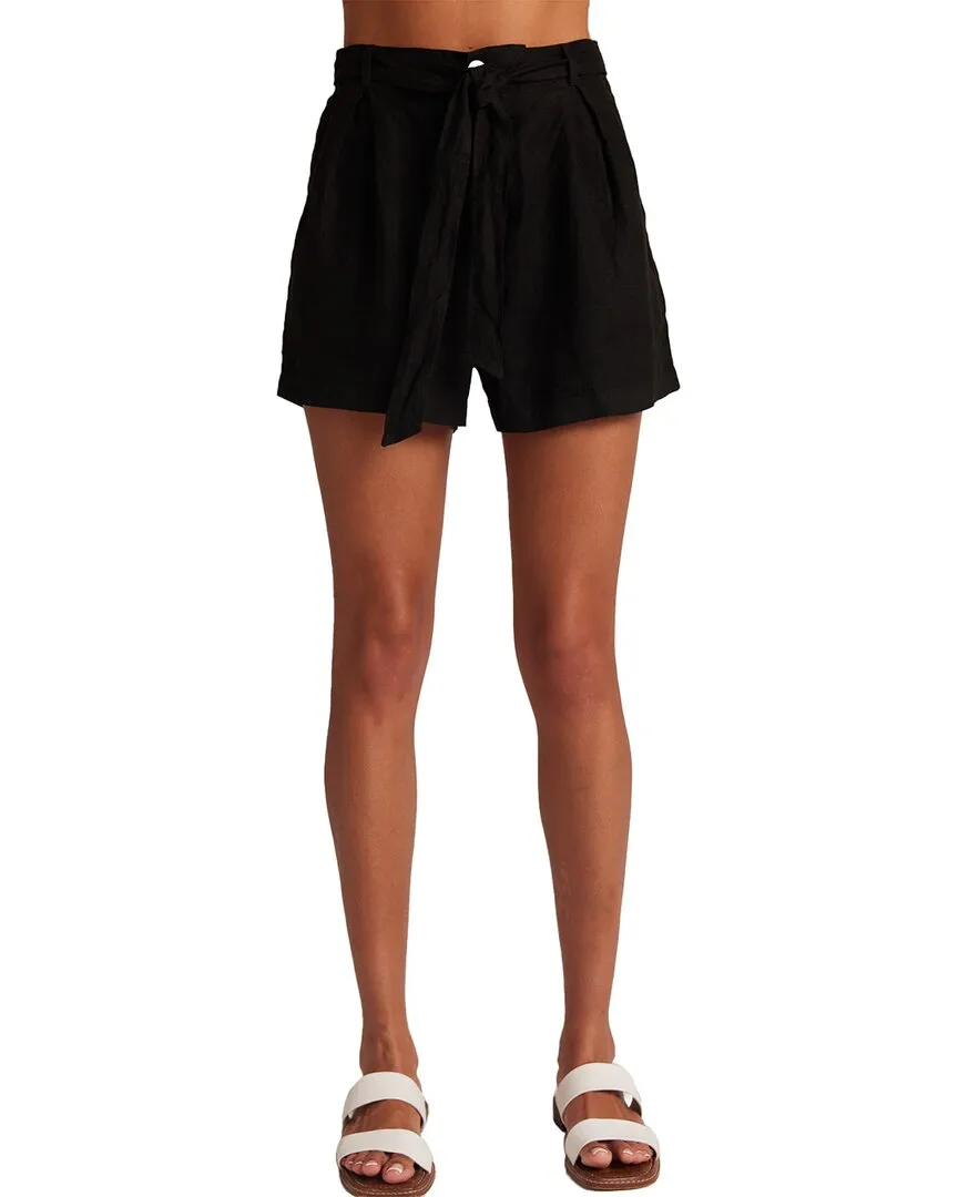 Bella Dahl Belted Pleat Front Linen Short