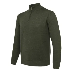 Beretta Merino Half Zip Sweater Green Moss