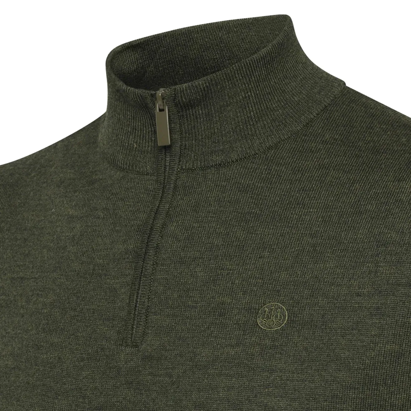 Beretta Merino Half Zip Sweater Green Moss