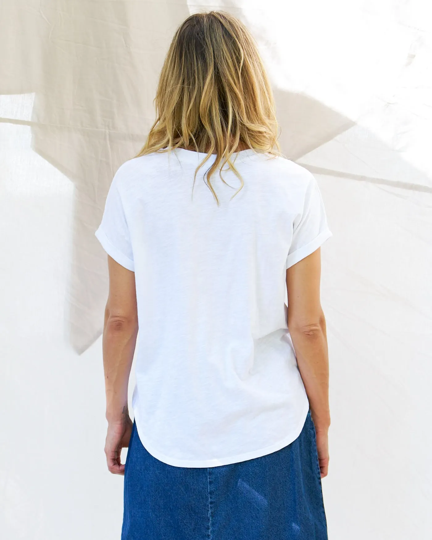 Betty Basics Hailey Short Sleeve Tee Silver Star