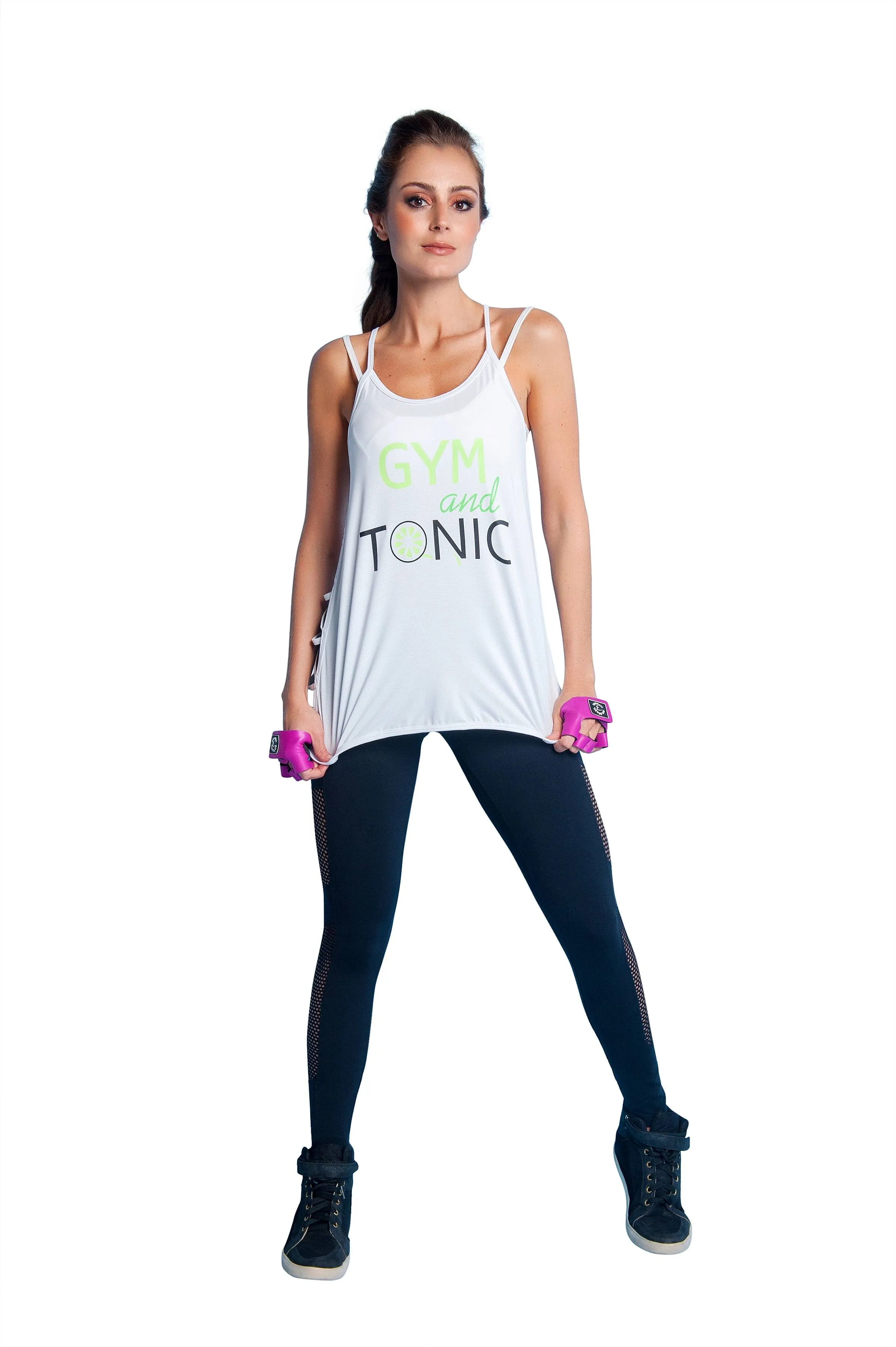 Bia Brazil Activewear Gym And Tonic Tank TT4479 White