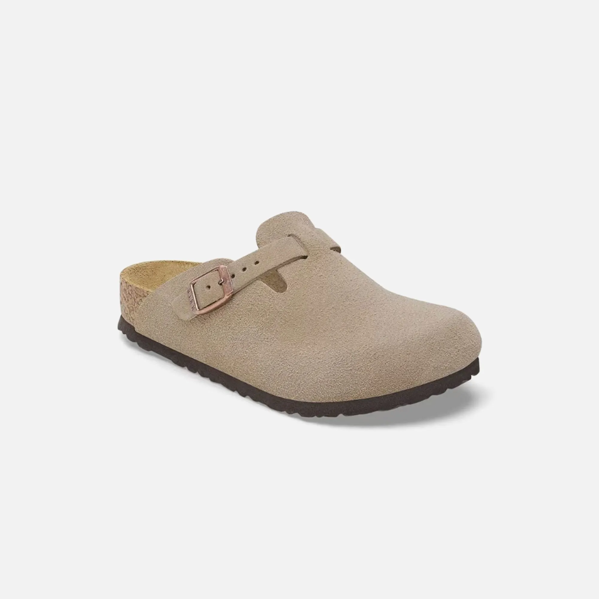 Birkenstock Kids Boston Suede - Taupe Birkenstock Shoes
