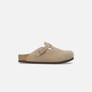 Birkenstock Kids Boston Suede - Taupe Birkenstock Shoes