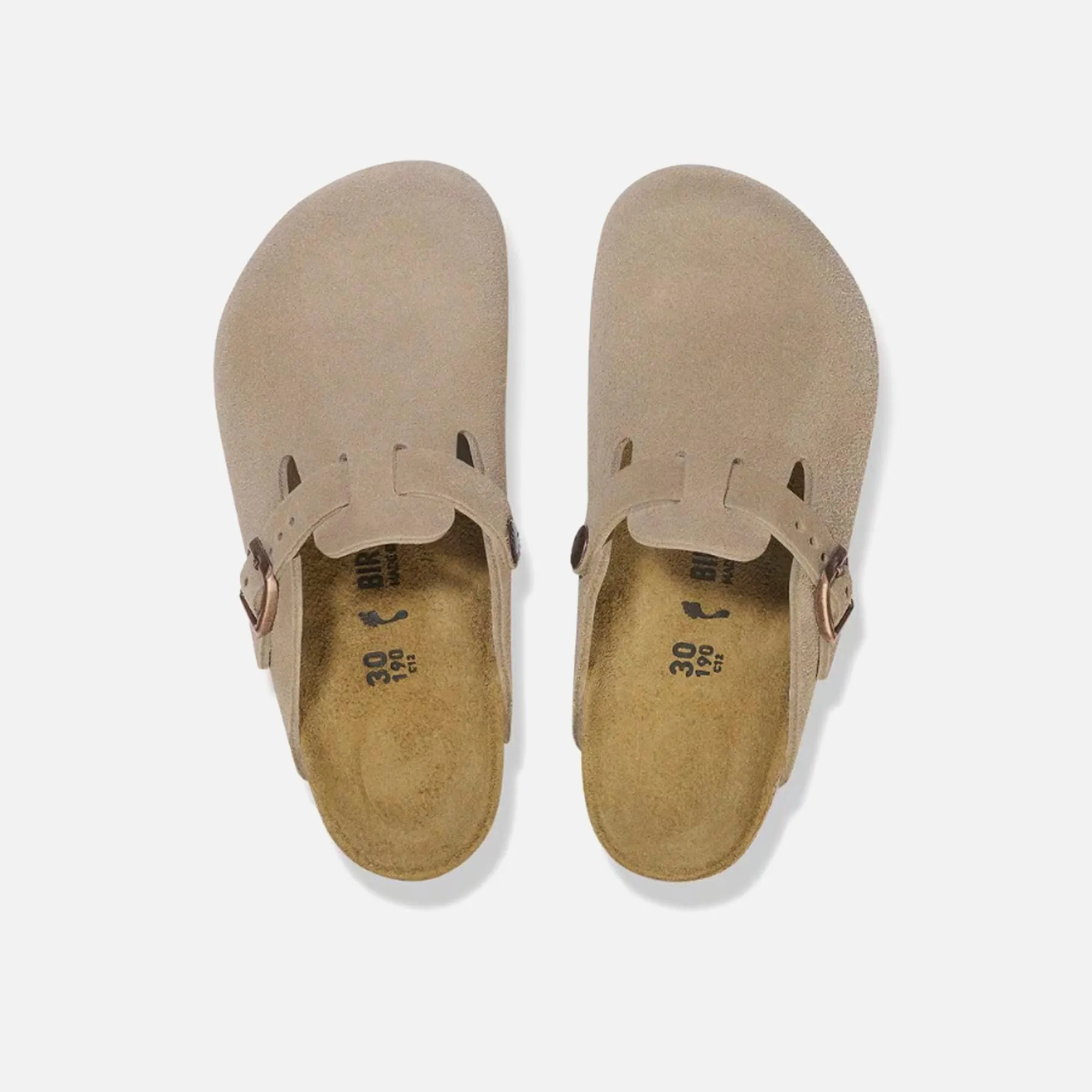 Birkenstock Kids Boston Suede - Taupe Birkenstock Shoes