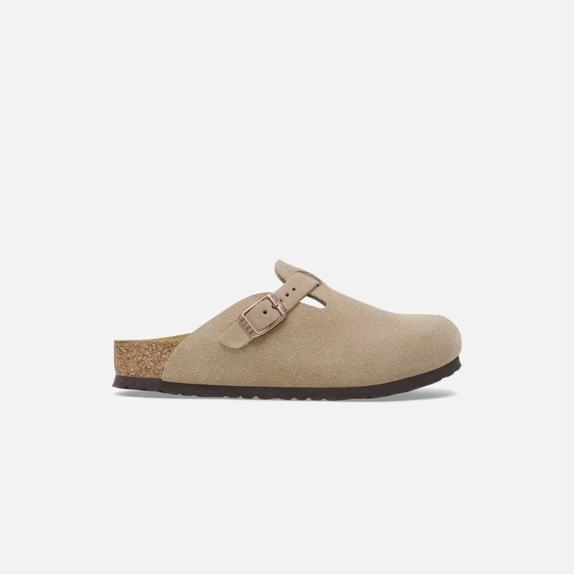 Birkenstock Kids Boston Suede - Taupe Birkenstock Shoes