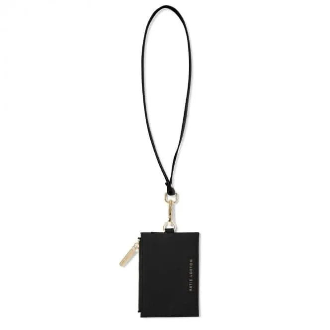 Black Ashley Cardholder With Strap KLB2858 Katie Loxton Jewelry And Accessories