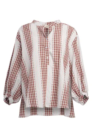 Blouse 96231 White-Red