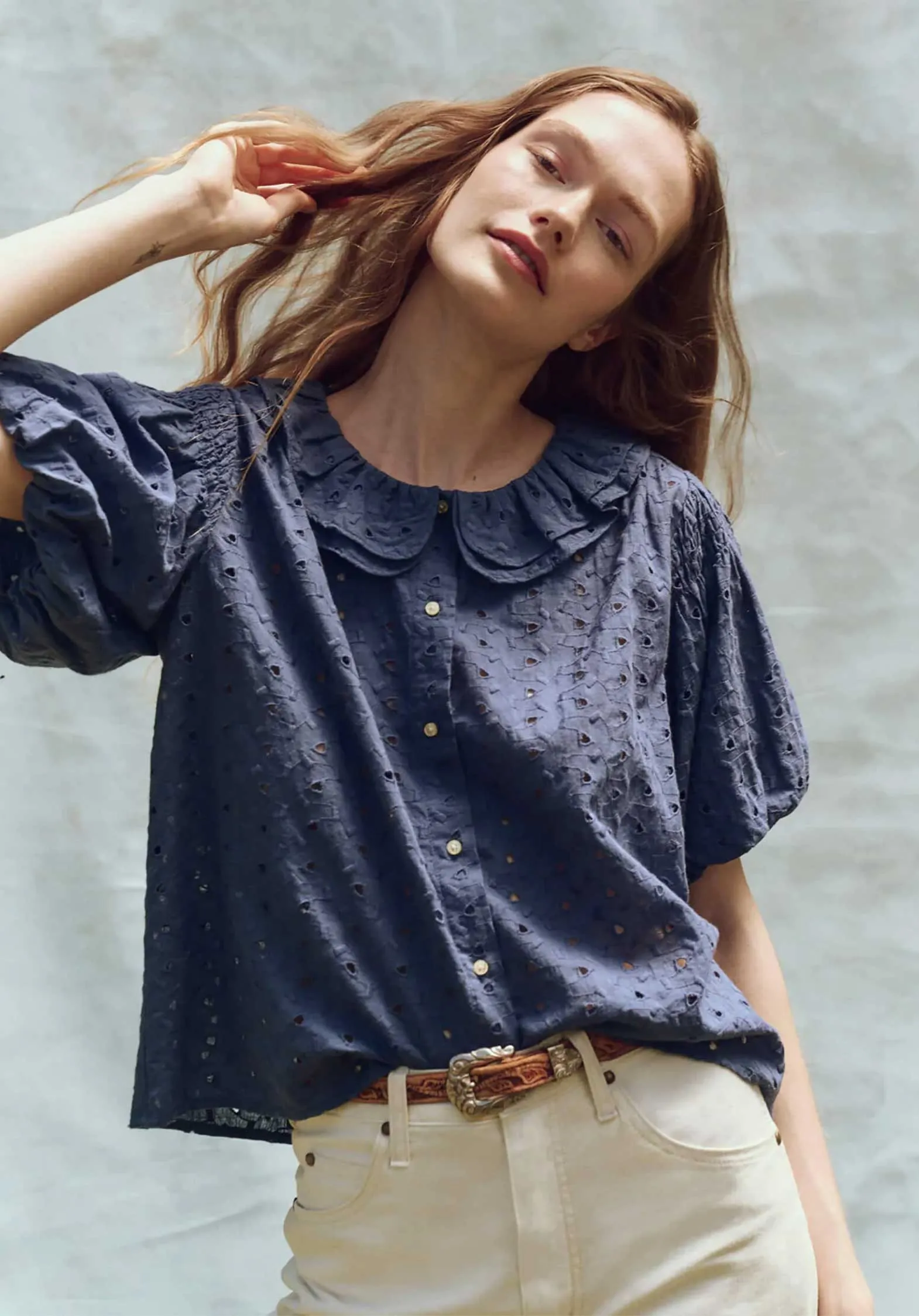 Blouse T1361928y Artisan Top Riverside-Blue