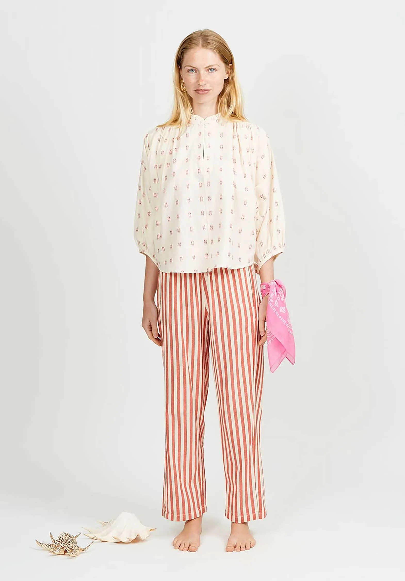 Blouse Wb02 Plumetis Femme Rouge-30