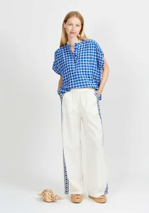 Blouse Wb14 Carreaux Femme Cobalt-205