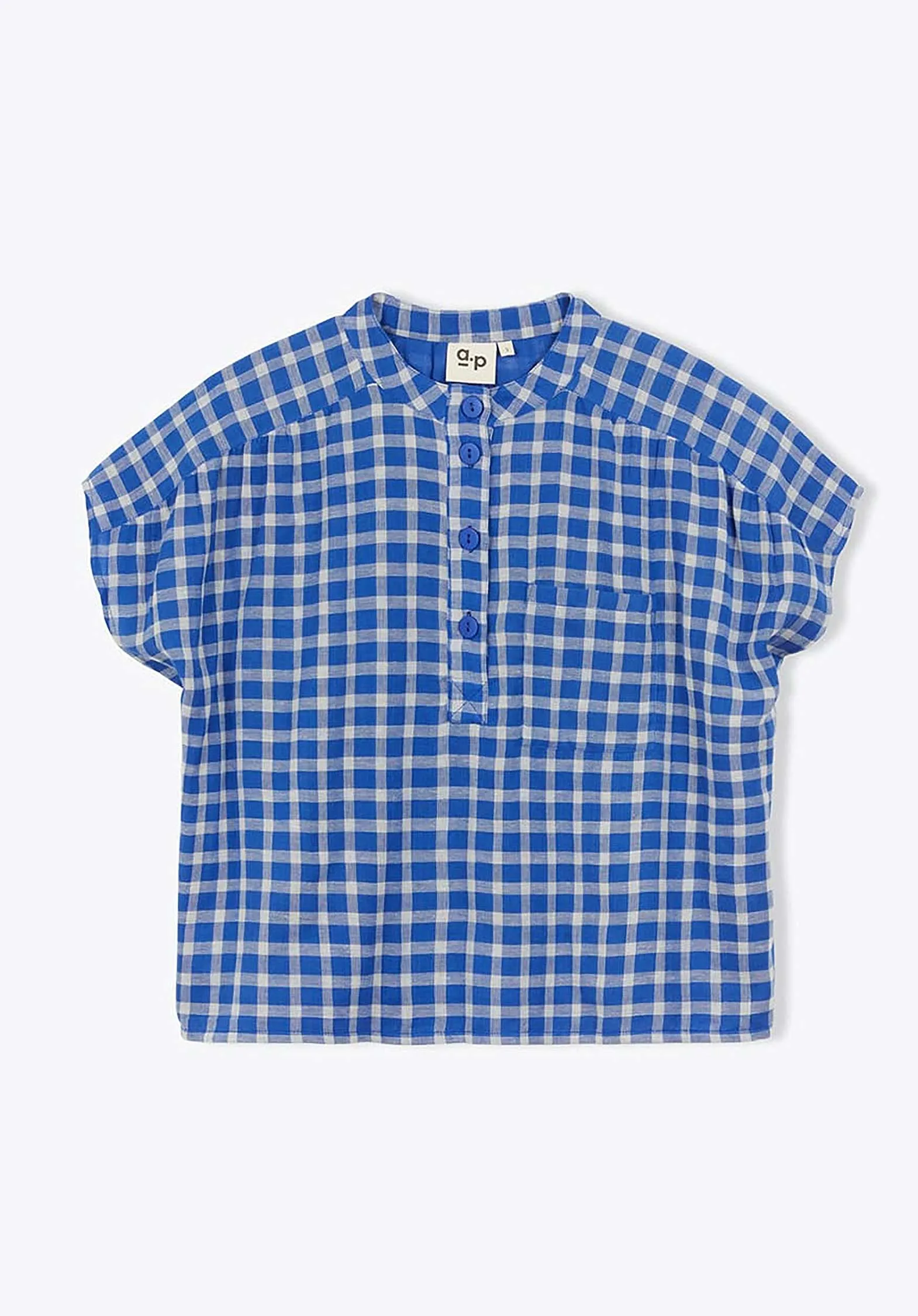 Blouse Wb14 Carreaux Femme Cobalt-205