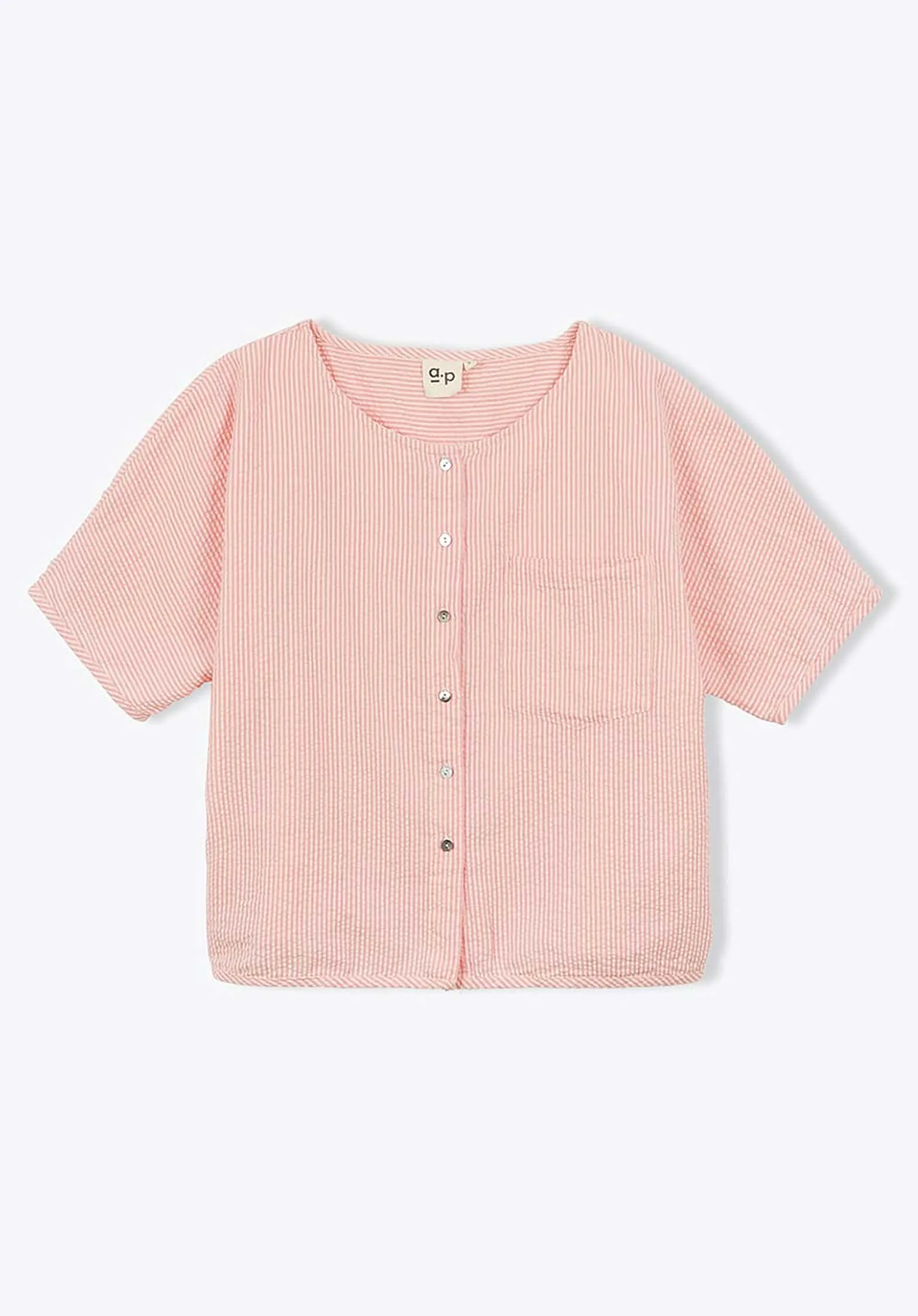 Blouse Wb18 Mini Rayures Fem Rose-13