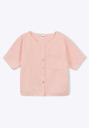 Blouse Wb18 Mini Rayures Fem Rose-13