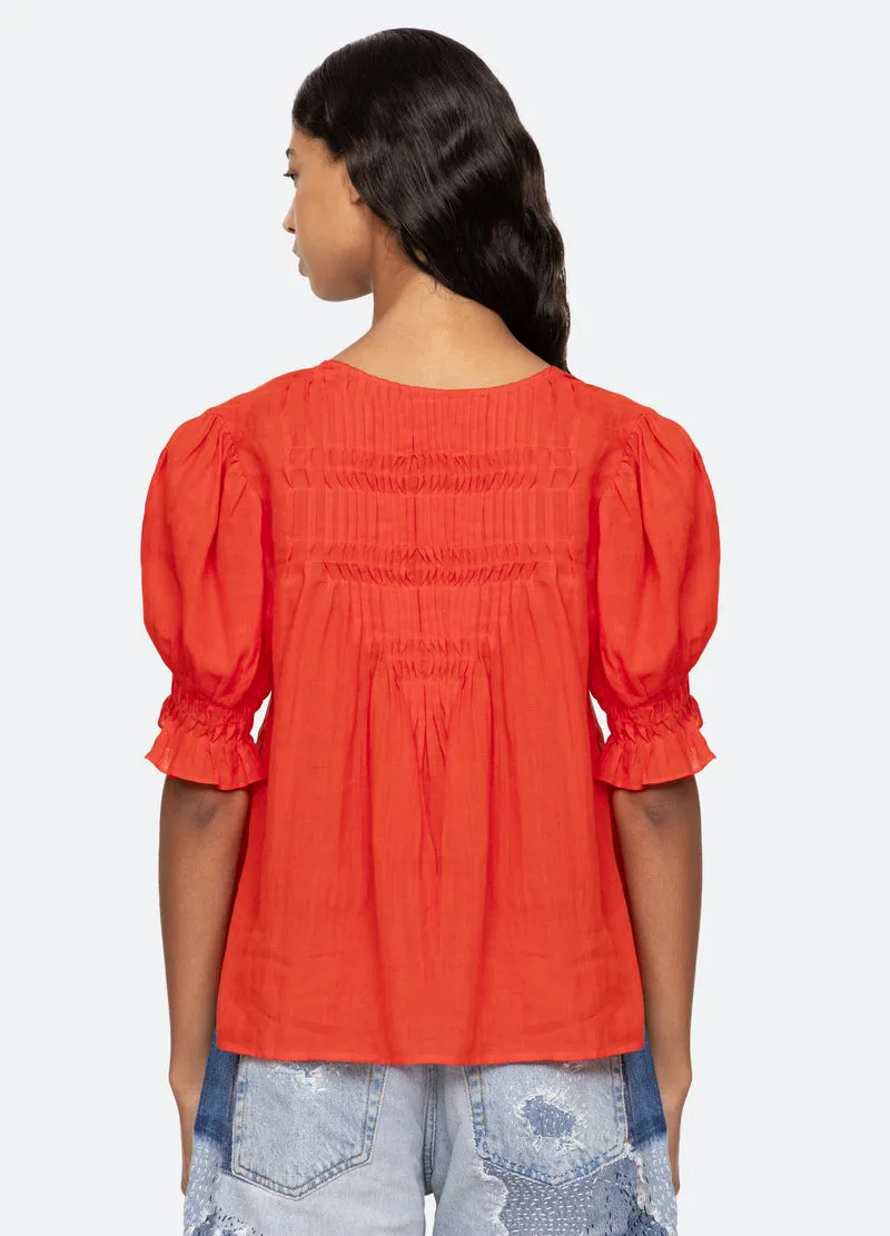 Blouse Zora Ss Top Ss25-066 Chili