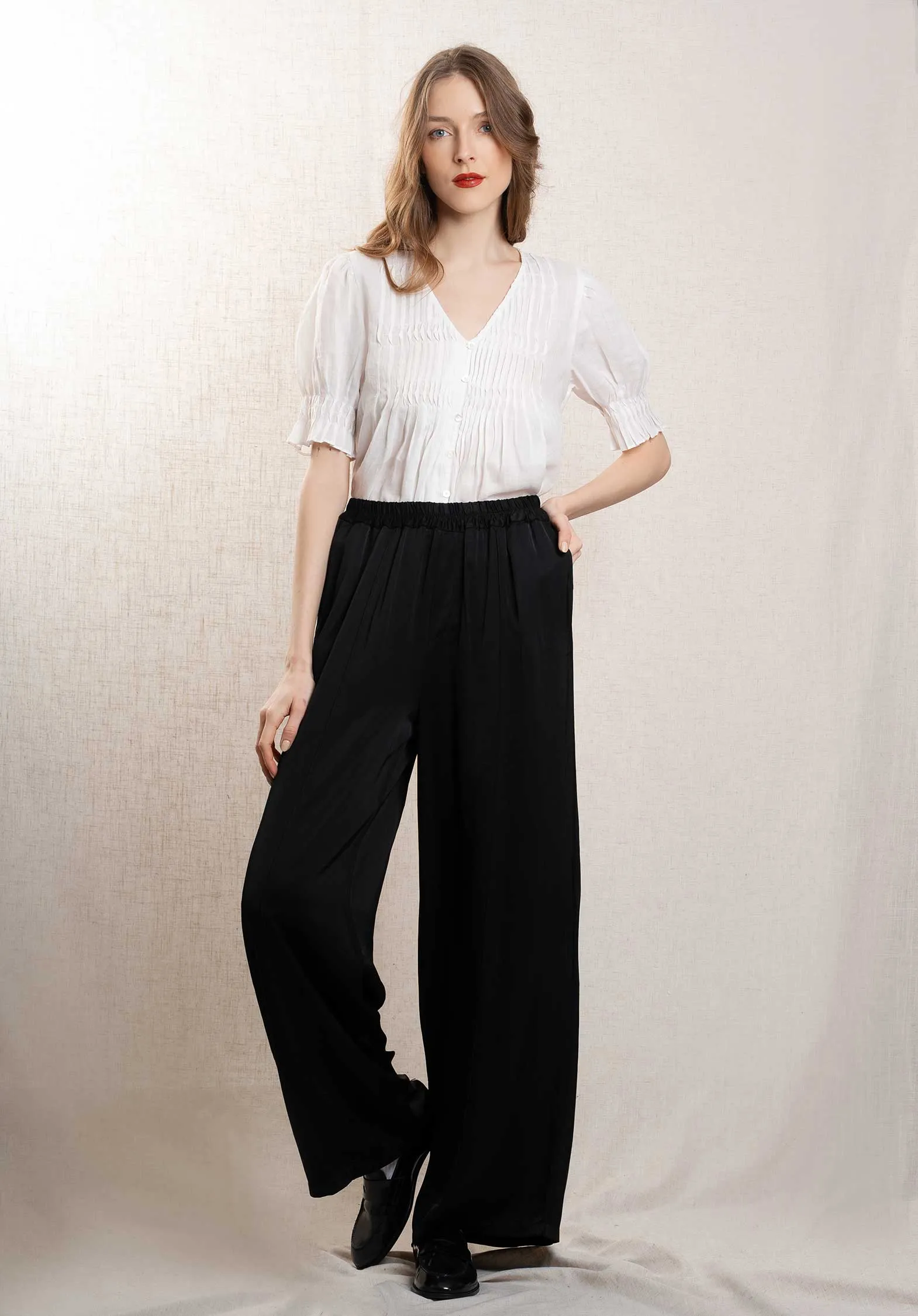 Blouse Zora Ss Top Ss25-066 Pearl